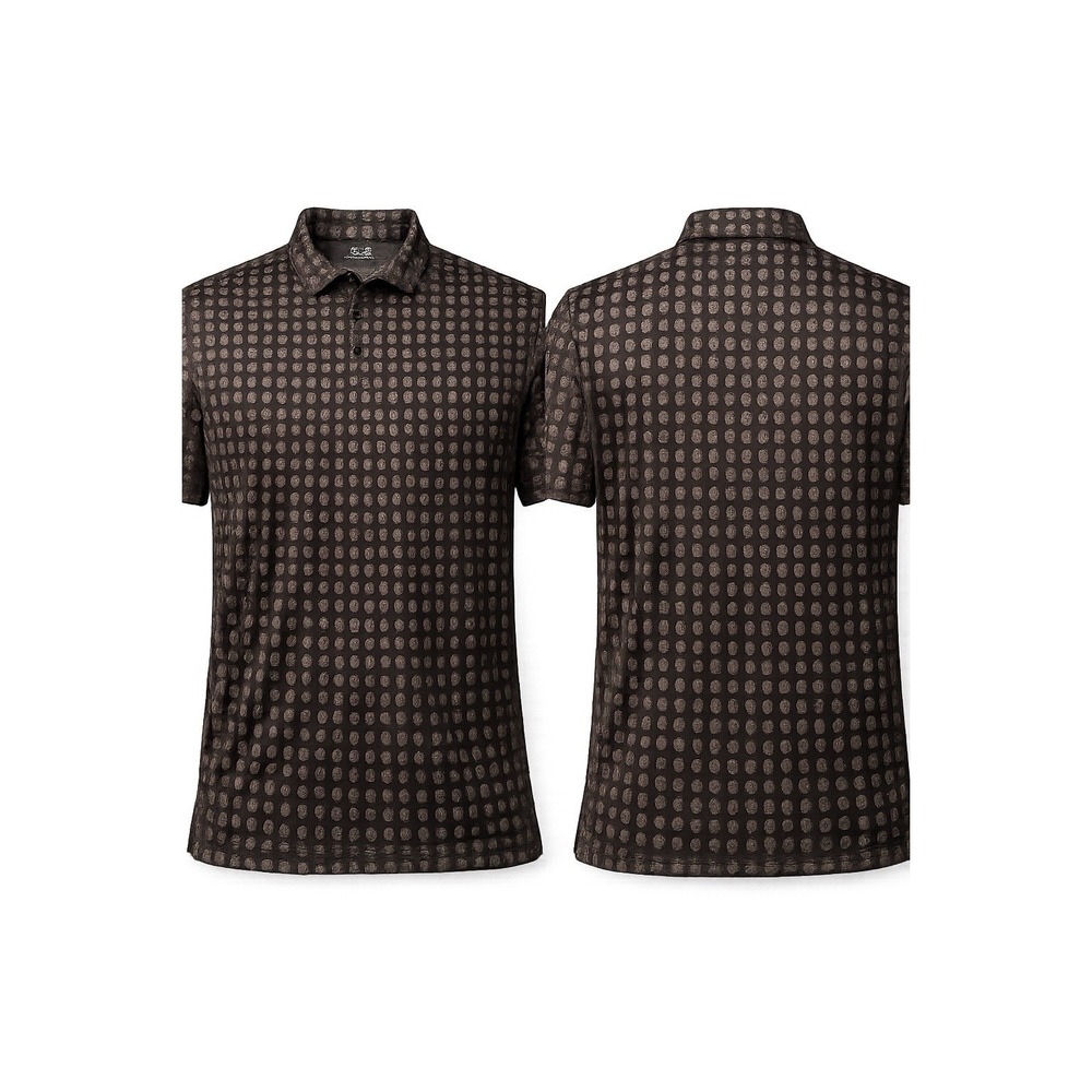 Snake Eyes Shirt Men's MEDIUM BEER  All Over Print Performance Golf Polo
